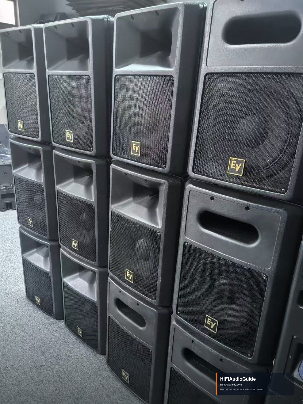 Used Electro-Voice Two-Way Full-Range Loudspeaker – Black Molded Cabinet, Model Not Specified