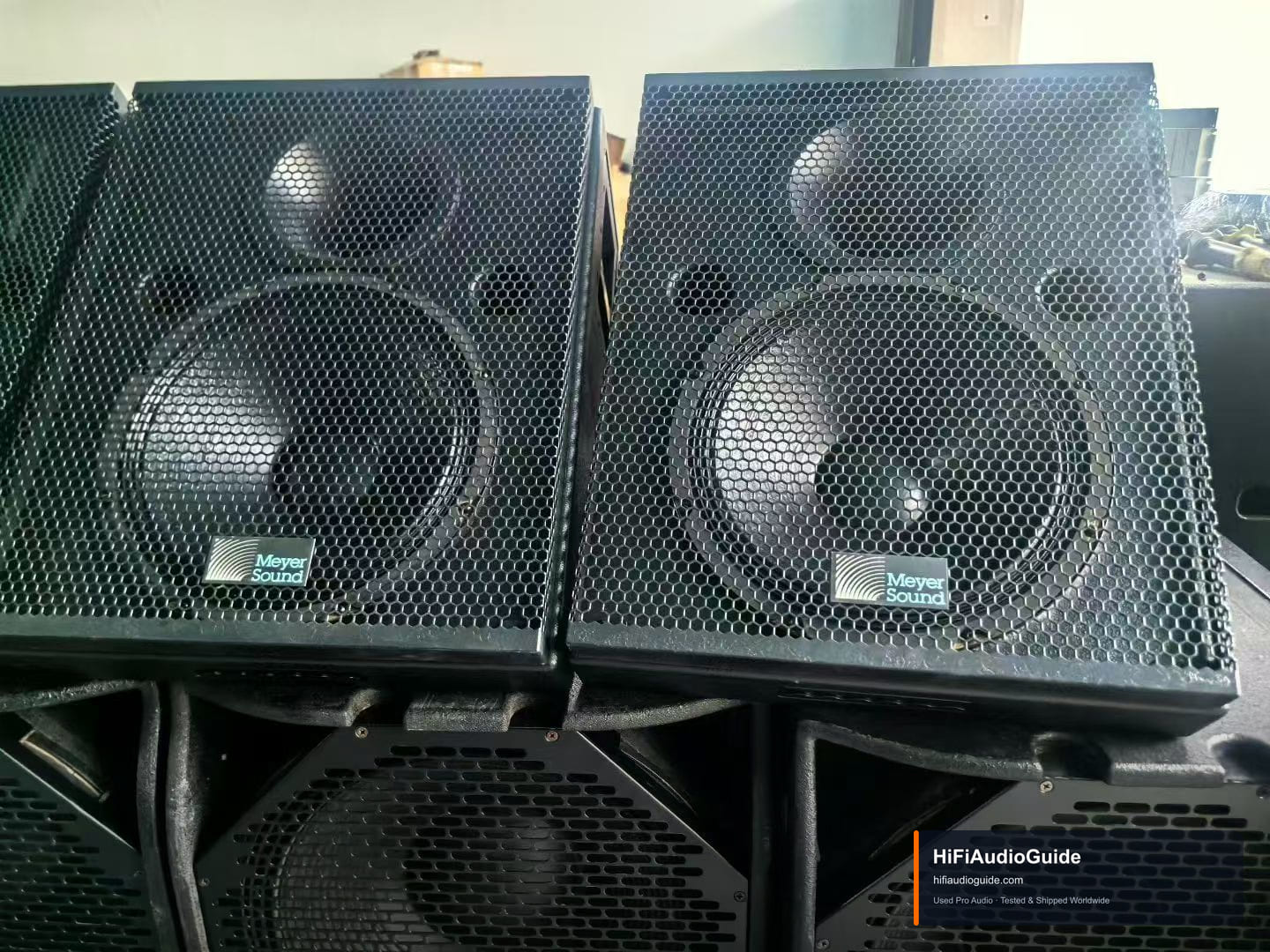 Used Meyer Sound Wedge-Shaped Stage Monitor – Black, Model Not Identified
