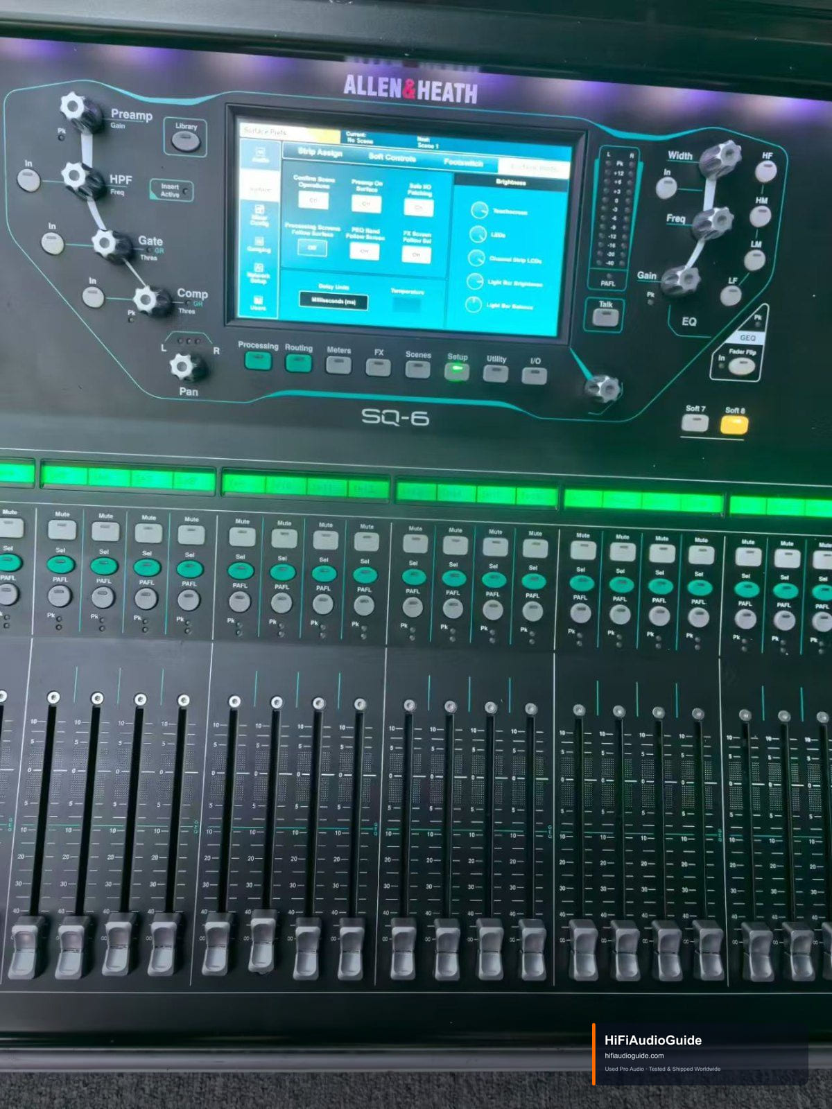 Allen & Heath SQ-6 Digital Mixing Console – 96 kHz XCVI, 24 Motorized Faders, 48 Input Channels